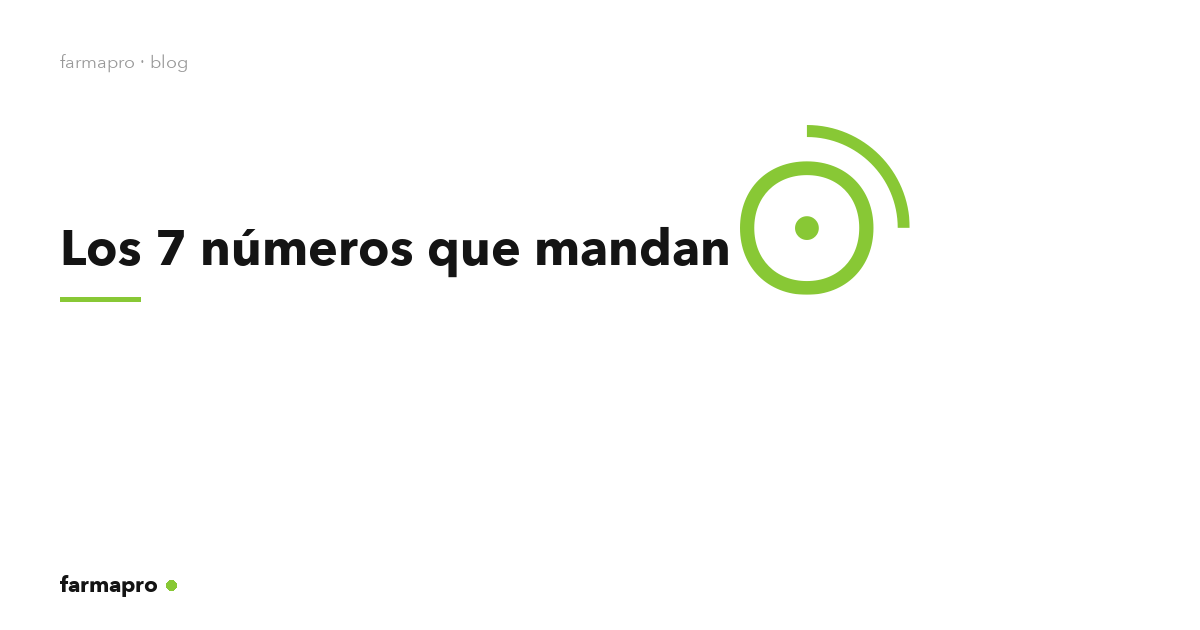 Los 7 números que mandan en tu farmacia