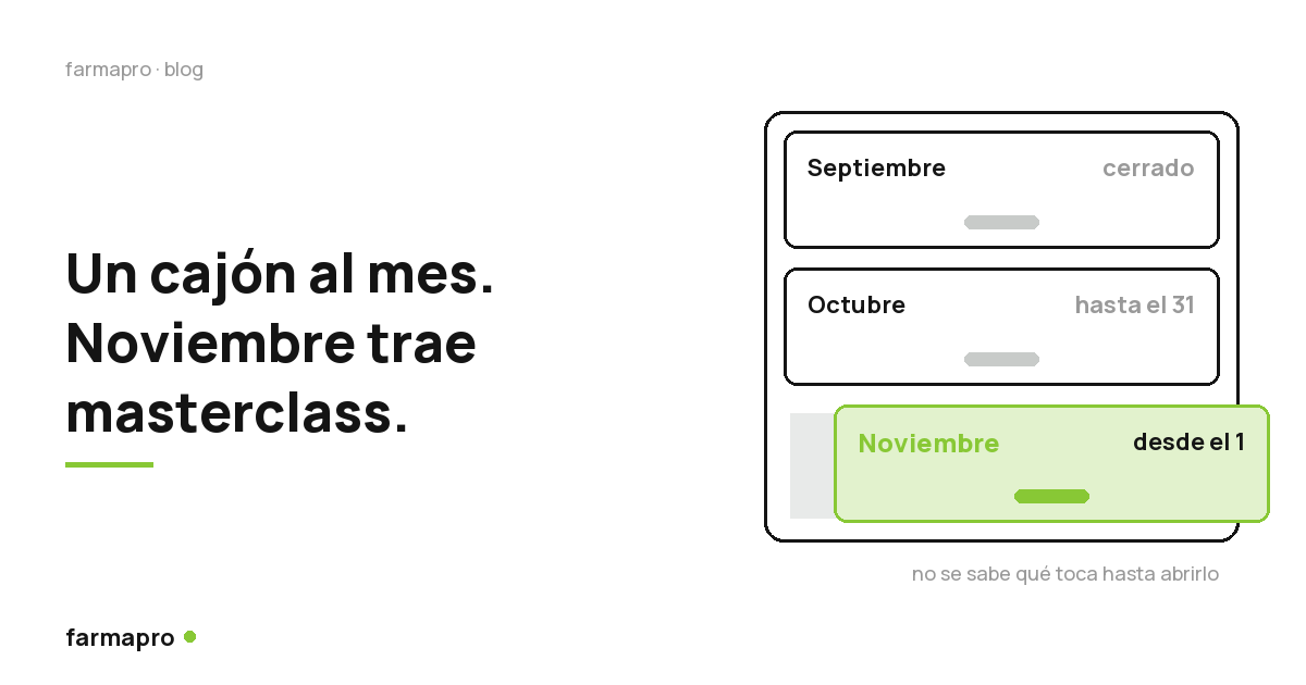 La Rebotica del portal de farmapro: el cajón de cada mes